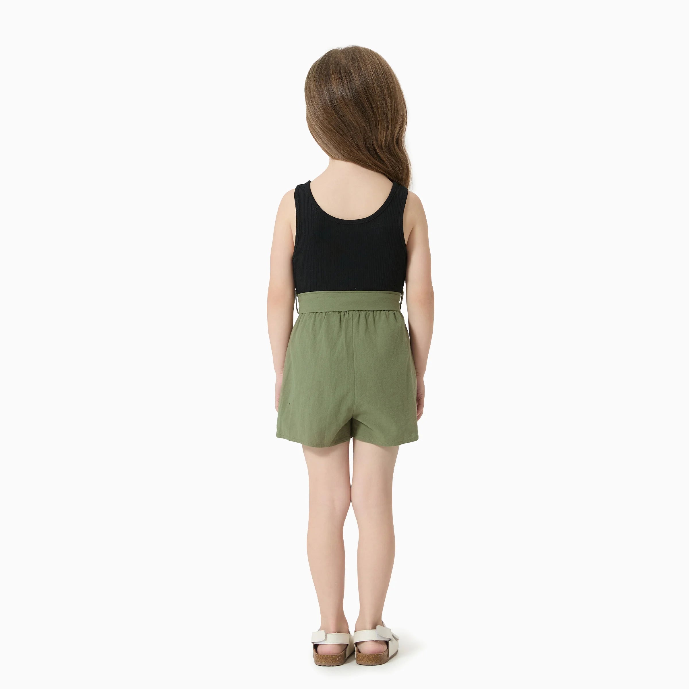 Girls Cotton Ribbed Jumpsuit